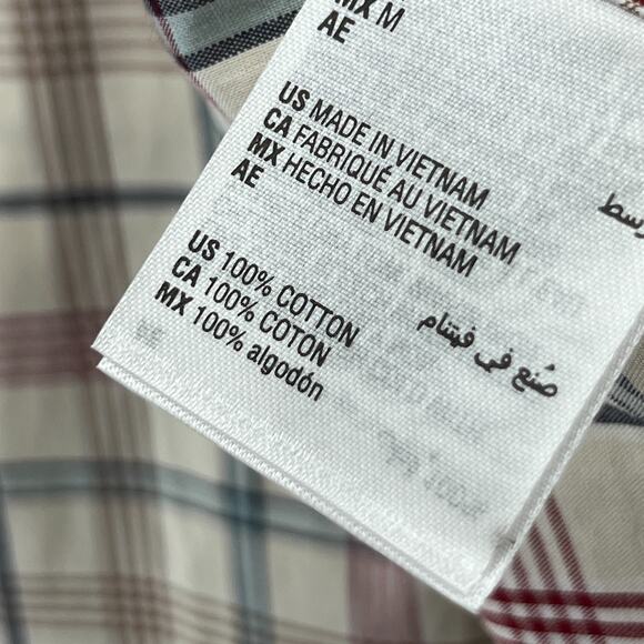 CLUB ROOM Shirt Mens M Palermo Plaid Button Up Refined Woven Winter Ivory NEW - Picture 13 of 16